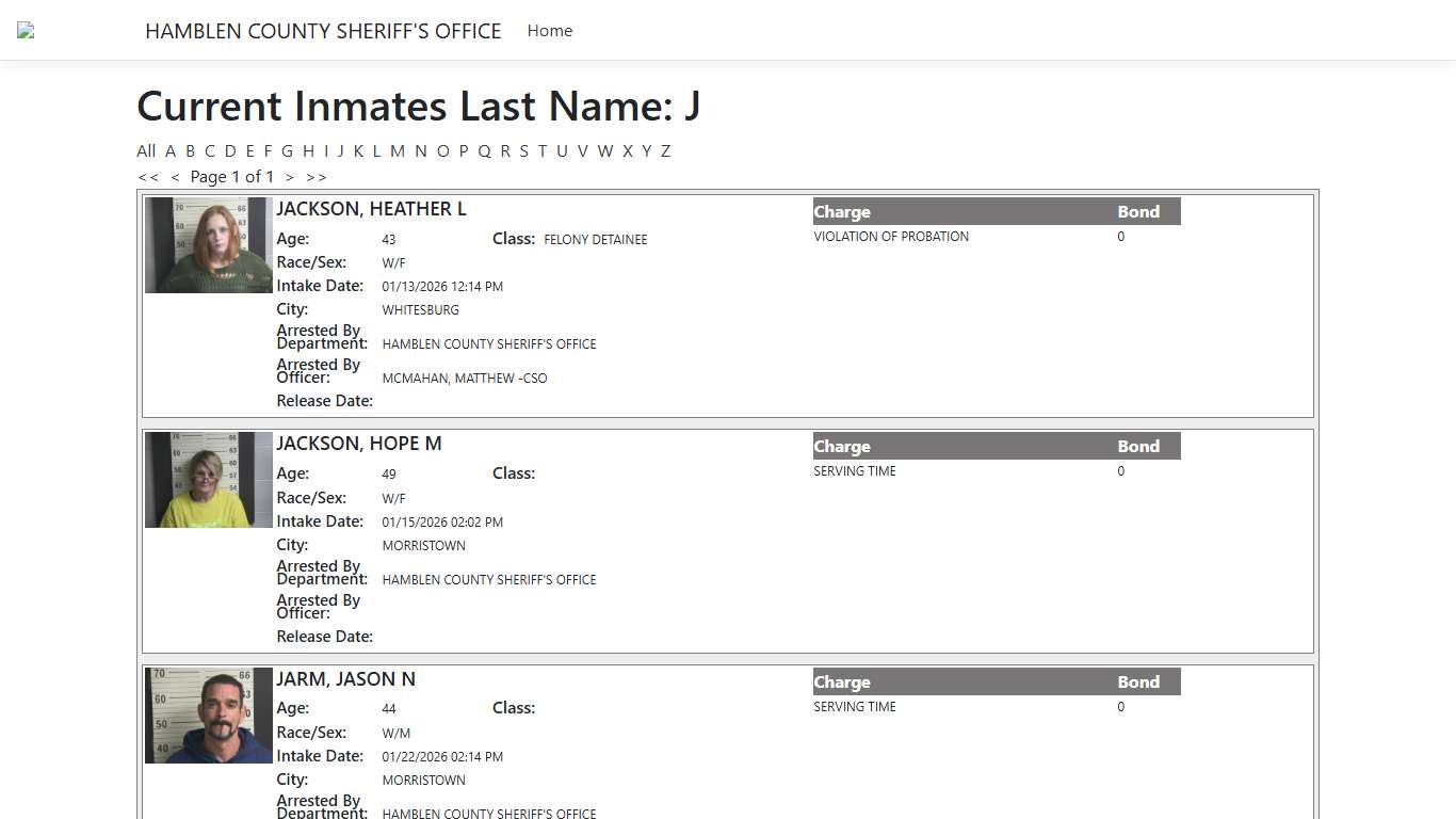 Inmates - ISOMS Portal