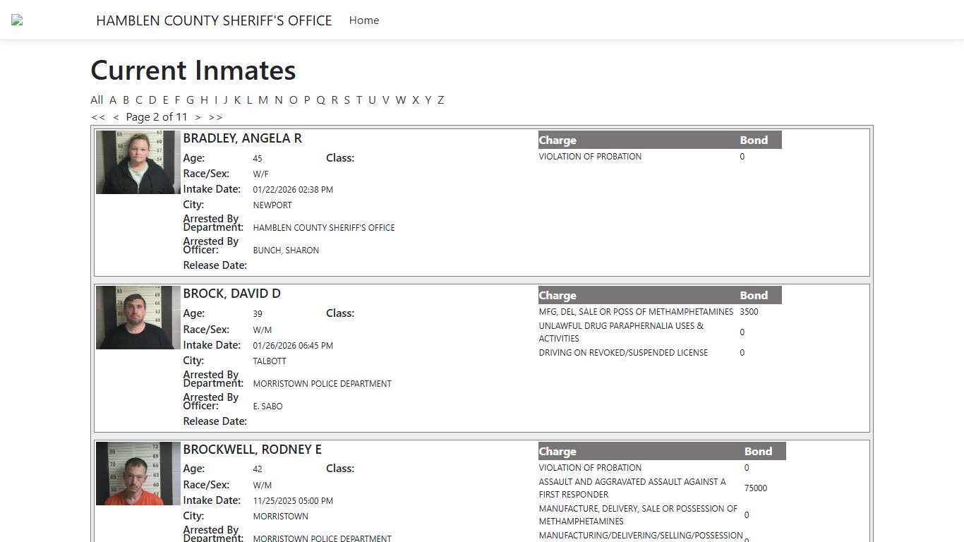 Inmates - ISOMS Portal