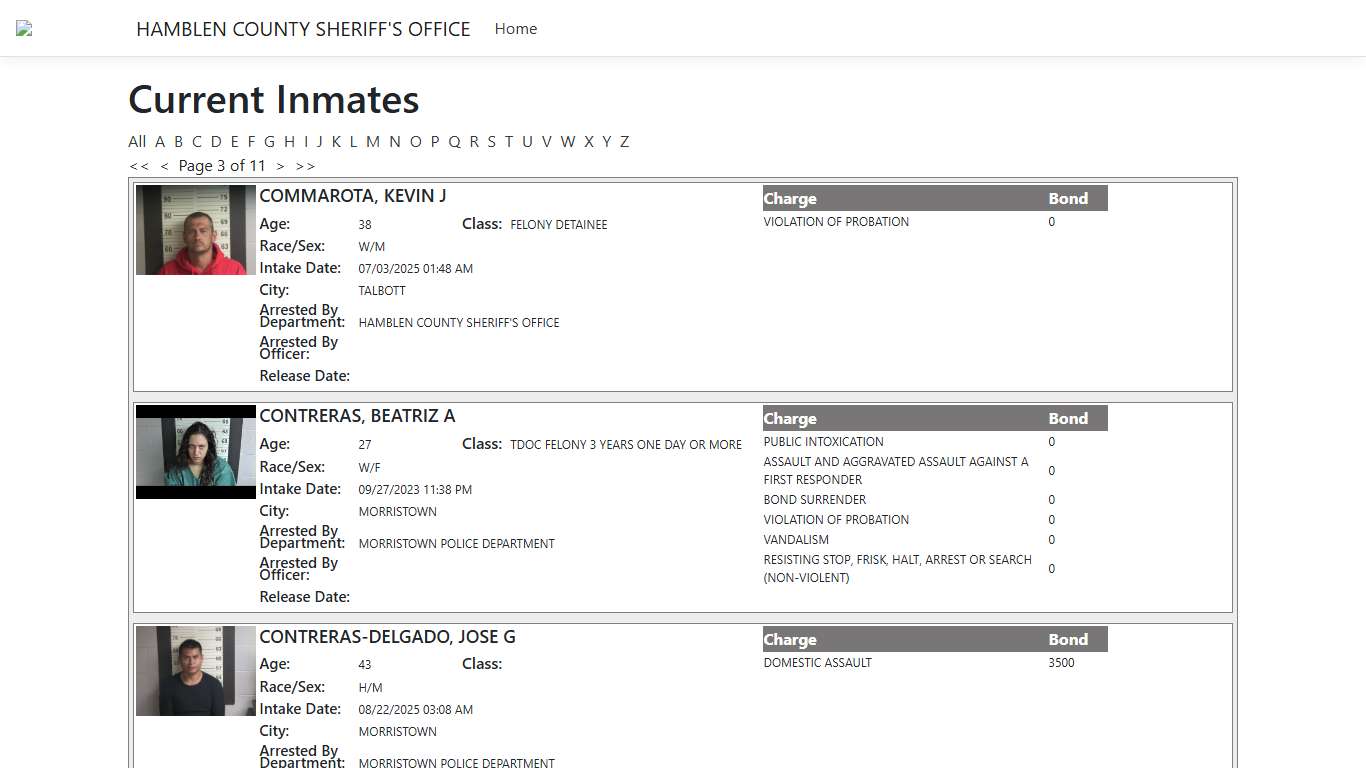 Inmates - ISOMS Portal